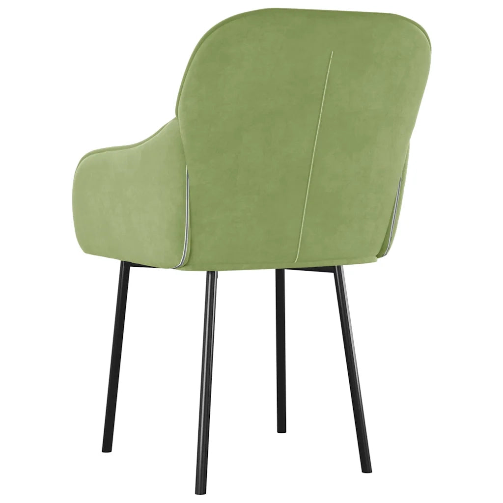 Sedie da Pranzo 2 pz Verde Chiaro in Velluto 344848