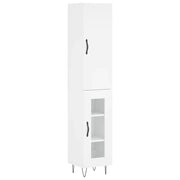 Buffet credenza cassettiera mobiletto mobile contenitore organizer cucina soggiorno salotto alto 34,5 x 34 x 180 cm legno ingegnerizzato bianco 02_0032346