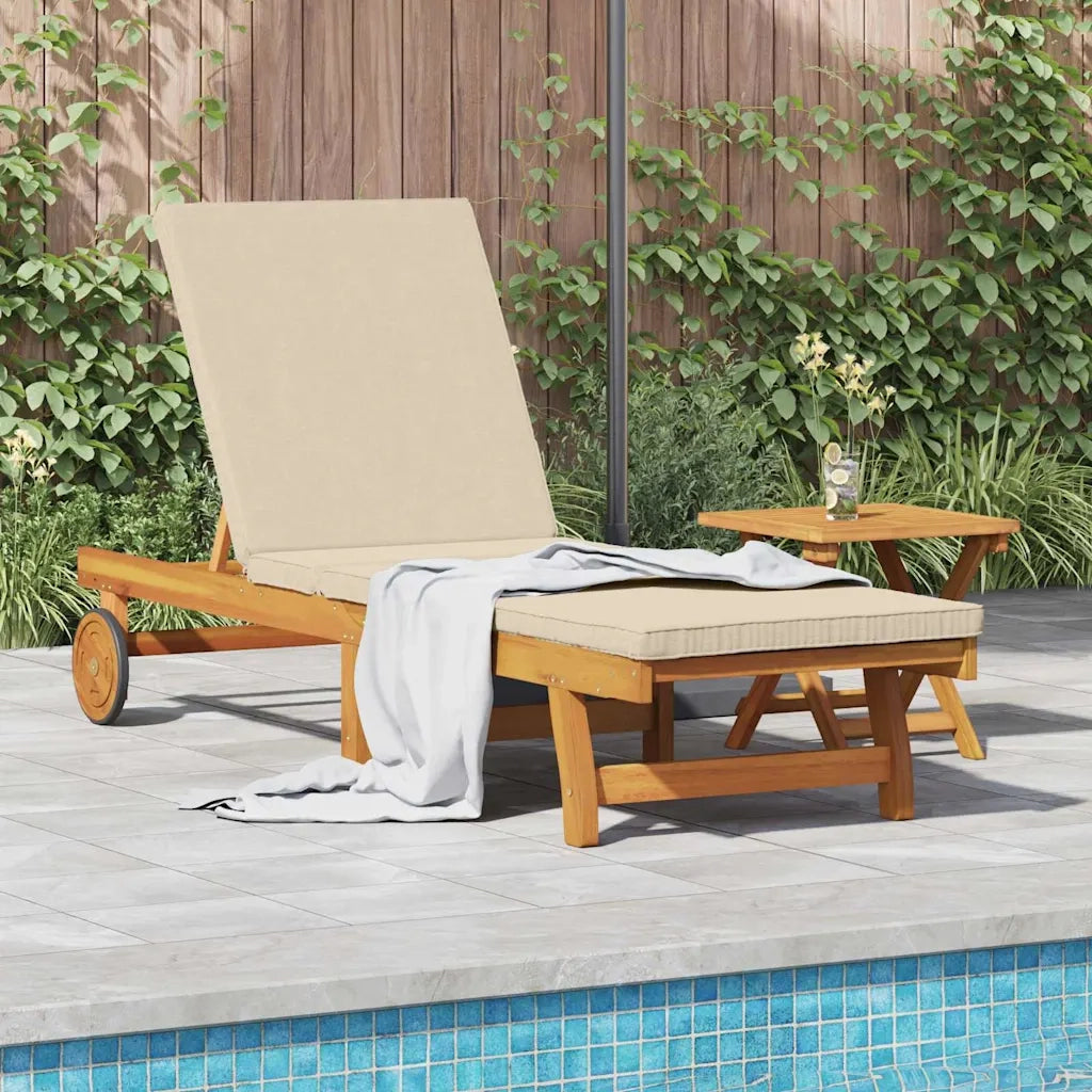 2 pz Lettino Prendisole | Sdraio da giardino | Lettino da sole Marrone Legno di Acacia Massello