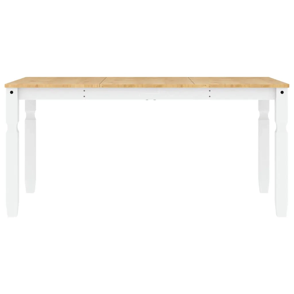 Set da Pranzo 5 pz PANAMA Bianco in Legno Massello di Pino 3345205