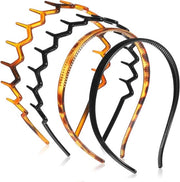 Set di 2 Banchi a Zig-Zag per Donne - Fascia per Capelli con Denti di Squalo in Plastica - Accessorio per Capelli a Denti Mobili - Fascia Antiscivolo per Capelli