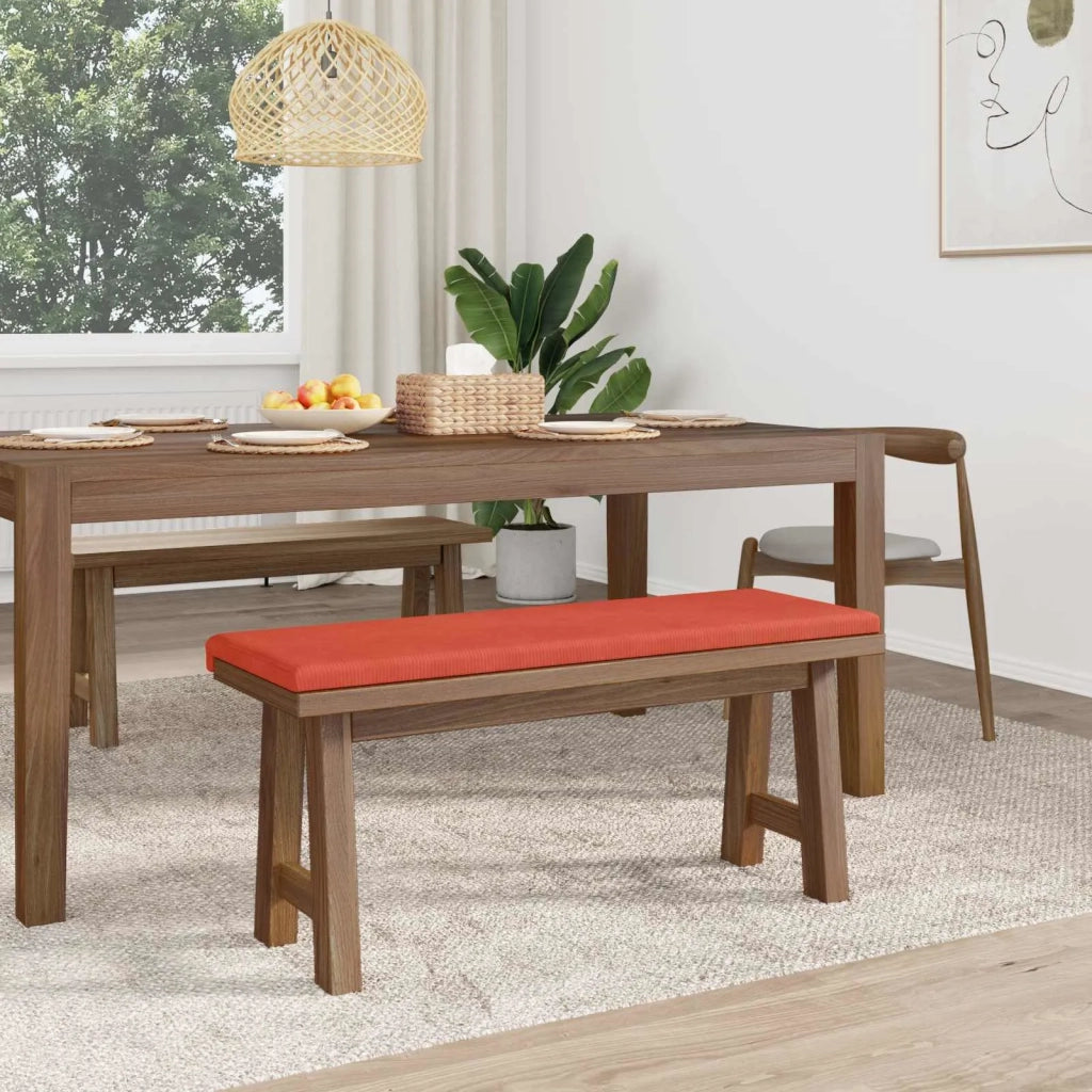 Cuscino per panchina corduroy Rosso Arancio Profondità 35 cm 42043372