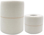 Bendalettrica Elastica Autoadesiva - Strappo Rugby - Resistente - 10 cm x 4,5 cm - Singola, Ginocchia, Gomiti - Bianca