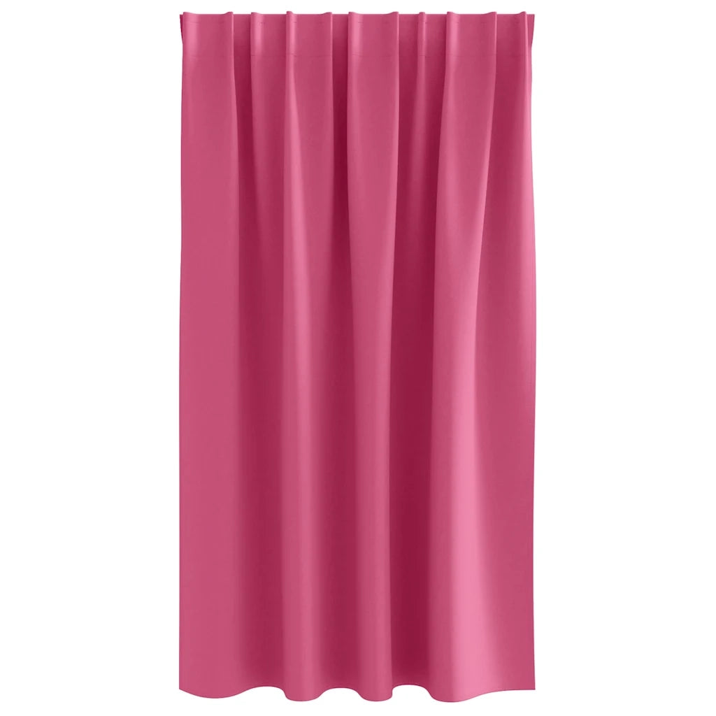 vidaXL Tende con tende 2 pcs Rosa Vivo Poliestere