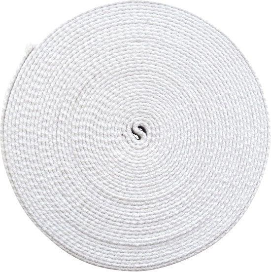 Cintura di cotone bianca 10 m x 40 mm