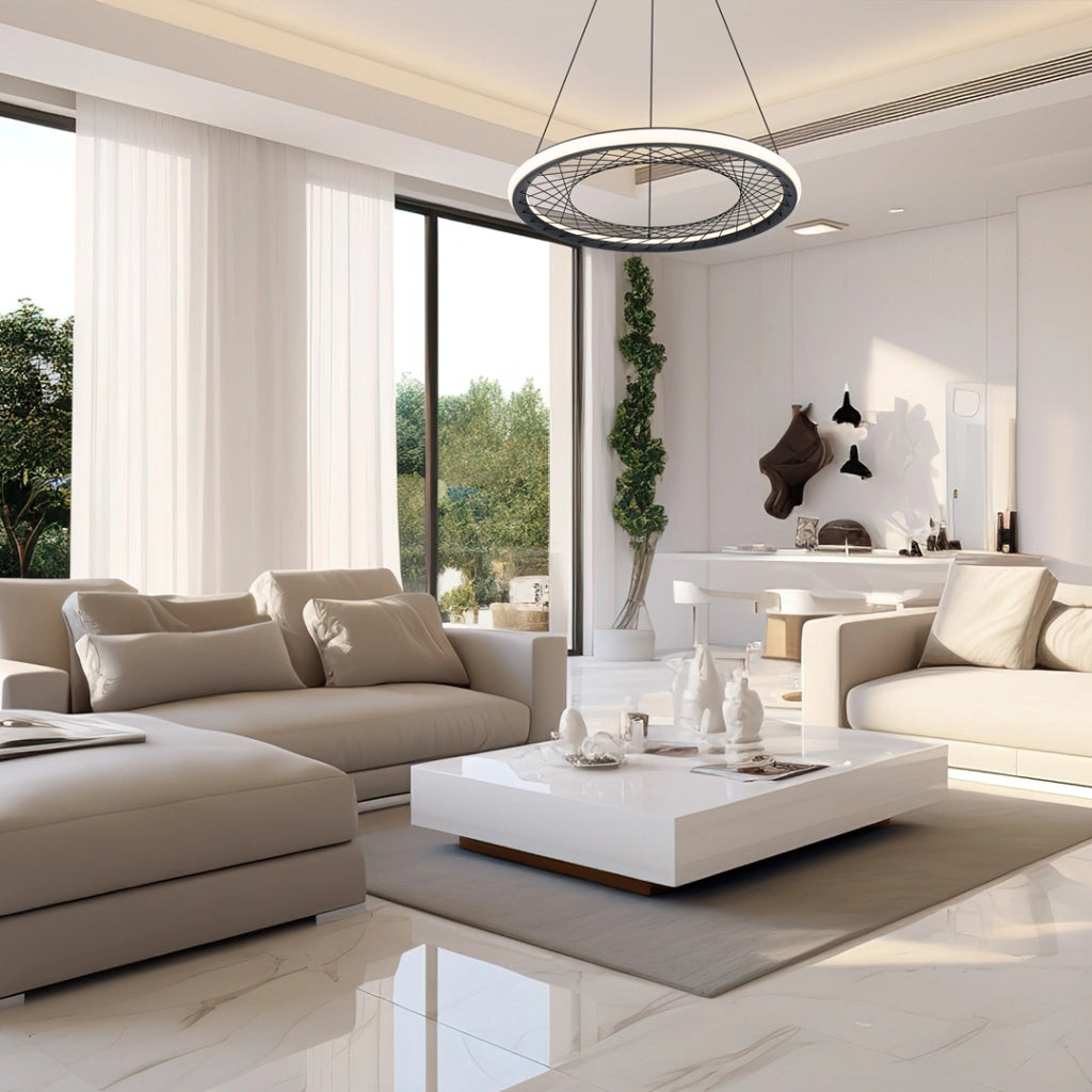 Lampadario LED Milagro Nest nero anello Ø61 43W 4000K