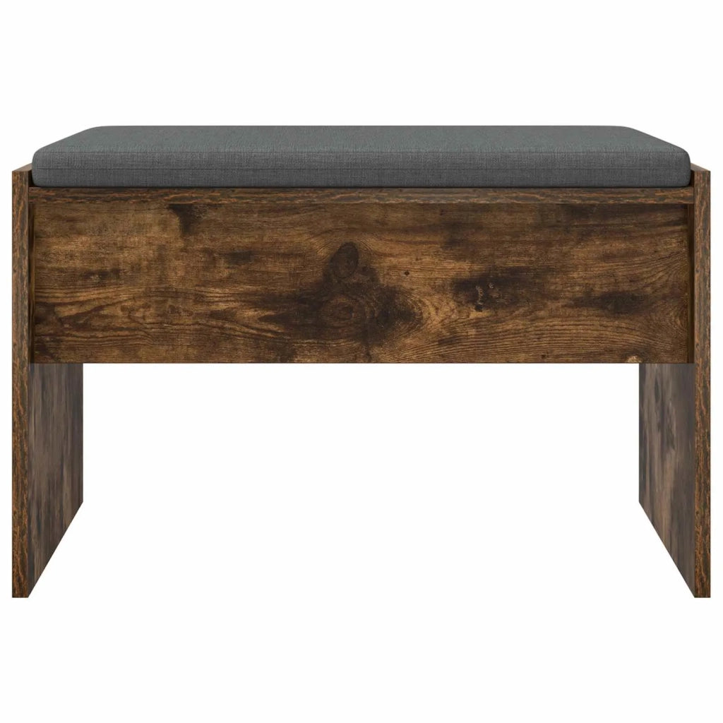 Panca per ingresso con cuscino Rovere fumé 63 x 38 x 40 cm 891548