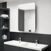 Armadietto a Specchio con LED Nero 60x11x80 cm in MDF 326503
