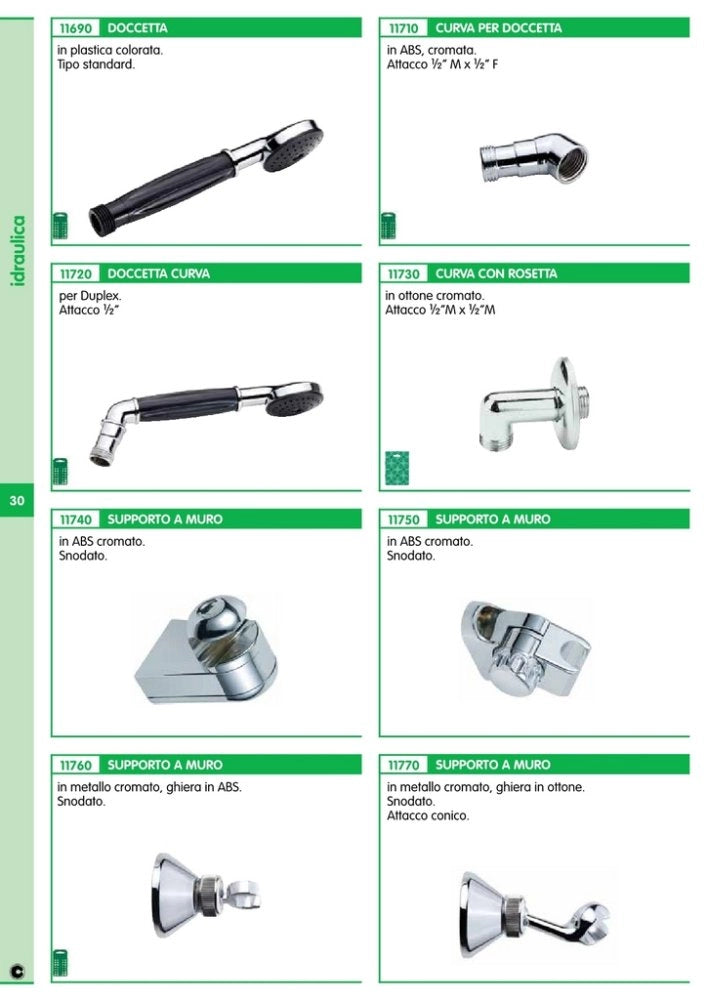 6pz supporto a muro per doccia art.  2102 rif.11750 cod:ferx.12085