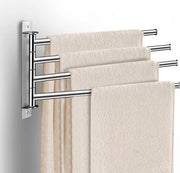 Handdoekenrek per bagno - Qobobo¬Æ 180 ¬∞ maniglione rotante in acciaio inossidabile, maniglione per asciugamani con 4 braccia, semplice e stile - (WK 02123)
