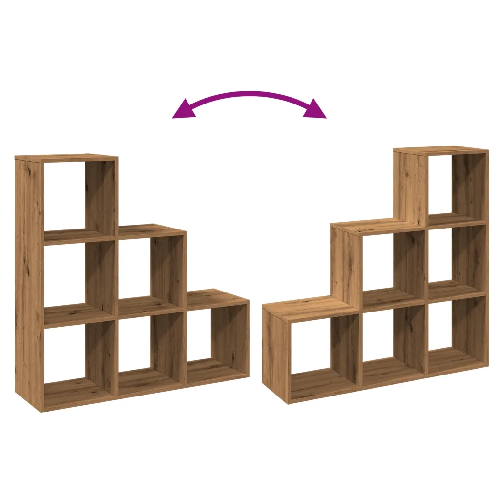 Libreria Divisorio 3Piani Rovere Artigianale 99x29x99Truciolato 857966