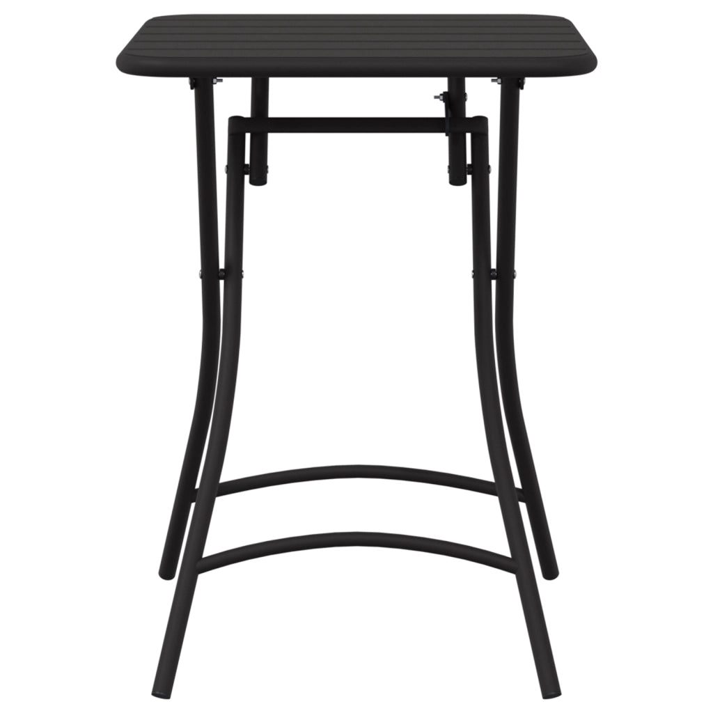 Tavolo da giardino pieghevole  - Antracite - 55x55x73 cm - Acciaio