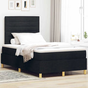 Letto a Sorgente LED con materasso Nero 120 x 200 cm Tessuto 3343014