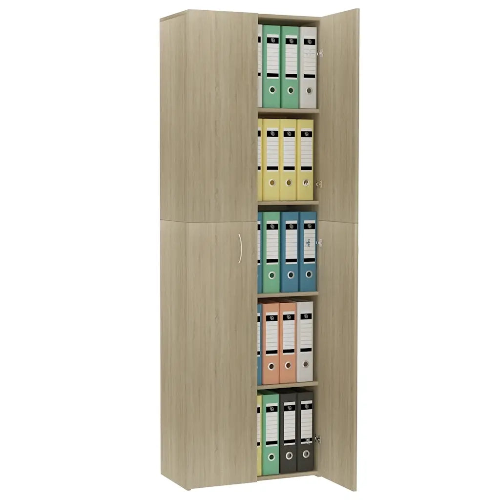 Armadio per Ufficio Rovere Sonoma 60x32x190cm Legno Multistrato 800300