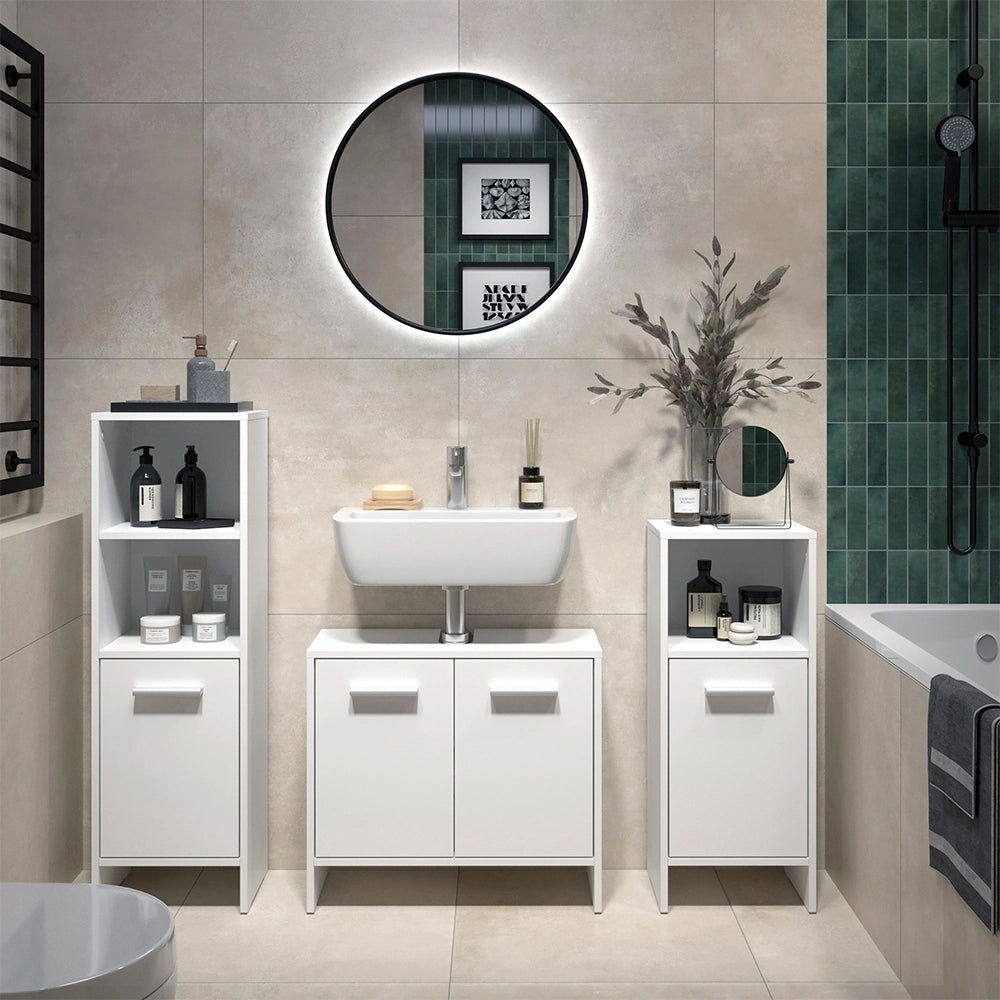 Vicco Set di mobili da bagno Bianco 3 pezzi