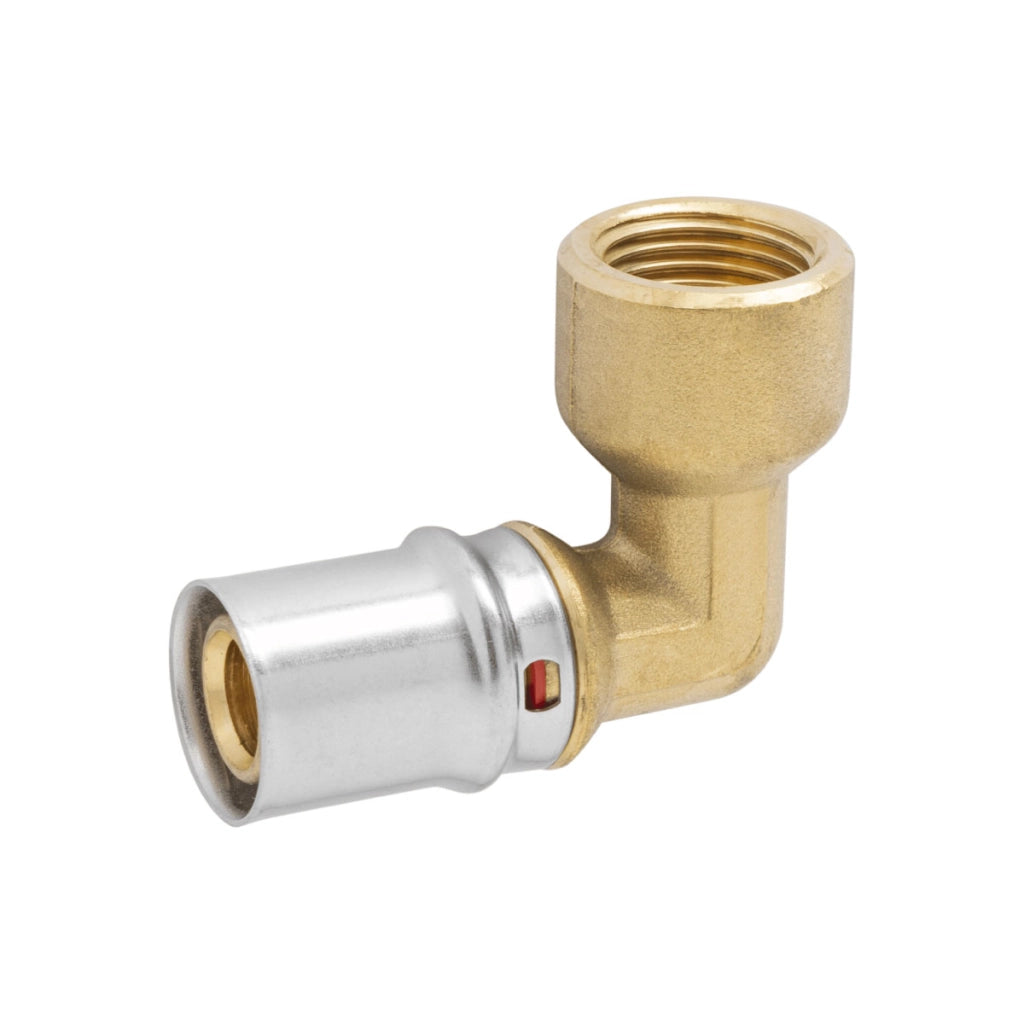 RACCORDO CURVO FEMMINA A PRESSARE PER TUBO MULTISTRATO MODELLO AP152 - 1 Ø32X3  - APE