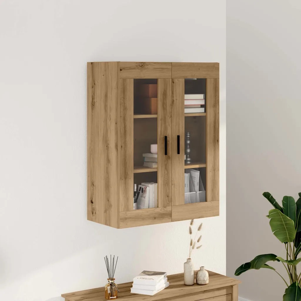 Mobile a Parete Rovere Artigianale 69,5x34x90 cm 857331