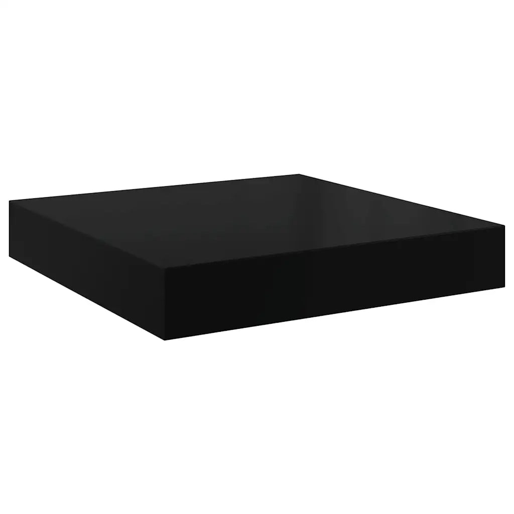 Scaffale a Parete Nero Lucido 23x23,5x3,8 cm in MDF cod mxl 52037
