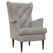 Poltrona Grigio Chiaro Velluto