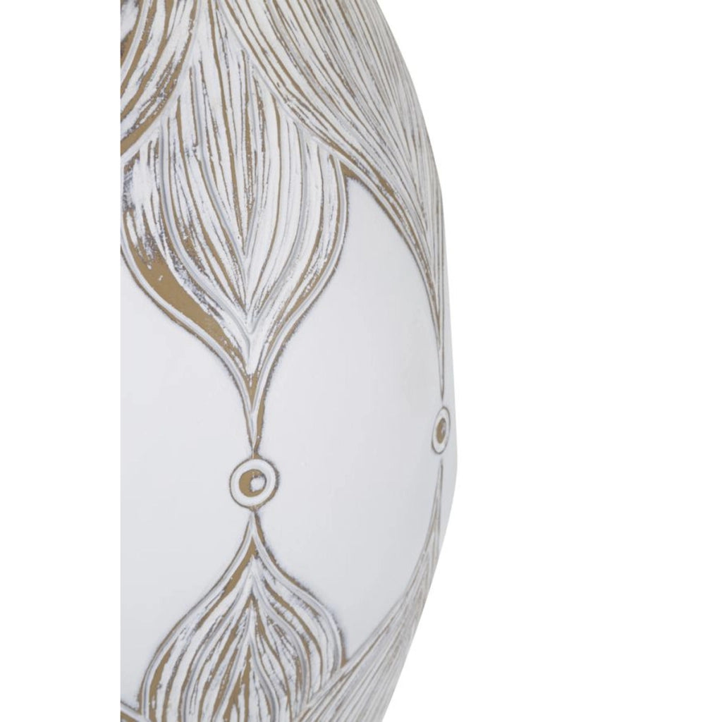 Lampada da Tavolo VKH166, Bianco, Poliresina, 38x38x67 cm