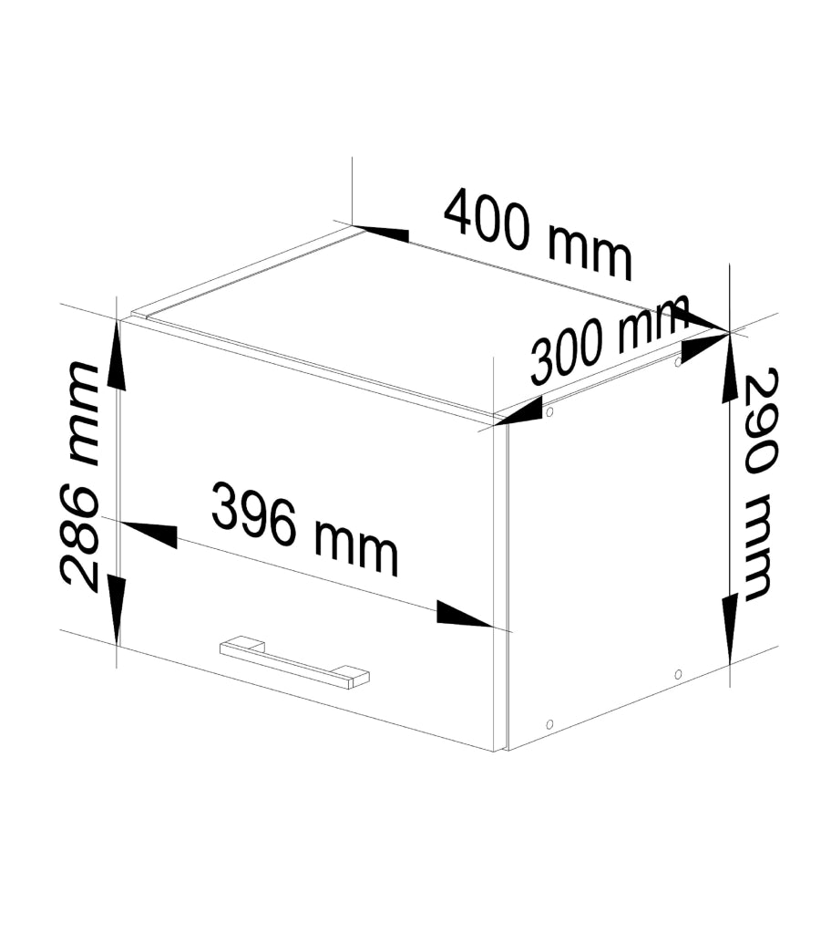 Mobile da cucina pensile sistema AKORD OLIWIA G1 Bianco 40 cm 1 anta 40x30x29 cm