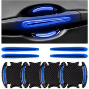 Set di 8 Stickermatrici Autodeurklink - Protezione della Maniglia - Foliante di Protezione contro le Macchie - Strisce Riflettenti - Applicazione Universale - Colori Fluorescenti - Protezione della Maniglia della Porta