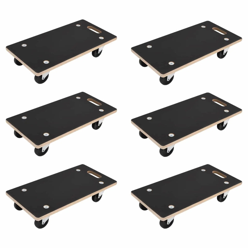 Carrello di Trasporto 6 pcs Grigio Legno compensato