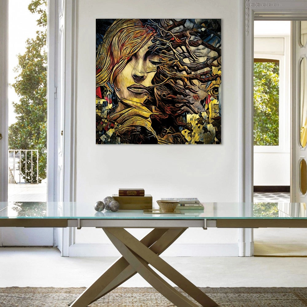 ABSTRACT 1101 - Quadro Canvas su telaio in legno Misura: 80x80 cm