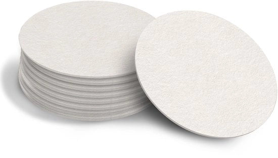 Onderzetter Ronde Blanco 50 Stuks - Decorazione per Tavola con Bierviltjes in Cartone di Cellulosa - Onderzetter per Tavolo con Disco in Cartone di Cellulosa - Decorazione per Tavola con Disco Ronde in Blanco