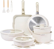 Set di cavi con manopola rimovibile - inductivo - 26 pezzi - bianco - antiaderente