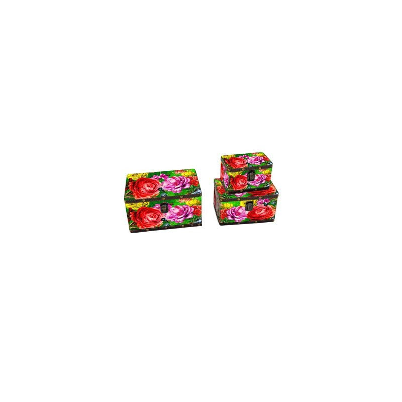 Scatola ecopelle 1-3 multicolor rettangolare cm 26x18h14
