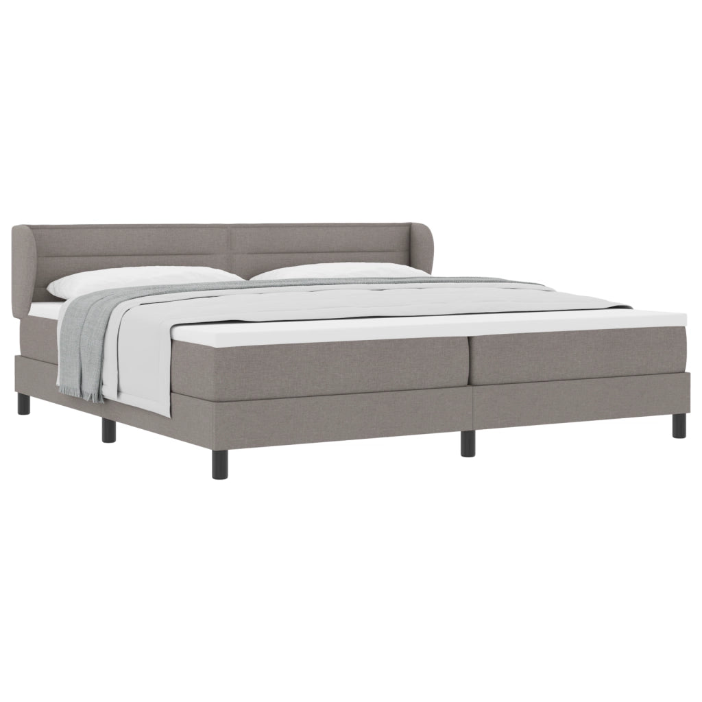 Letto a Box con Materasso Tortora 200x200 cm Tessuto