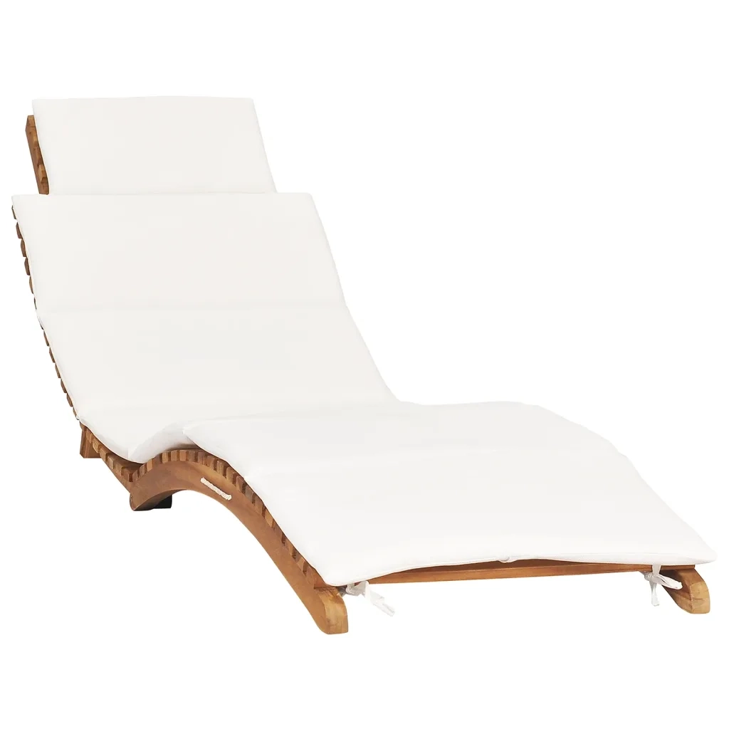 Lettini Prendisole 2 pz con Cuscini in Legno Massello di Teak 3143633