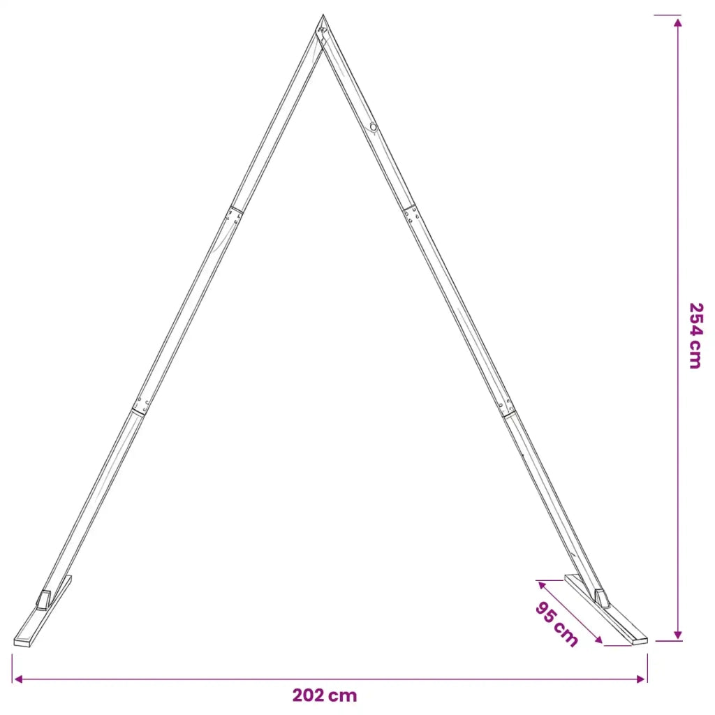 Arco Nuziale Marrone Chiaro 202 x 95 x 254 cm CFW7541226
