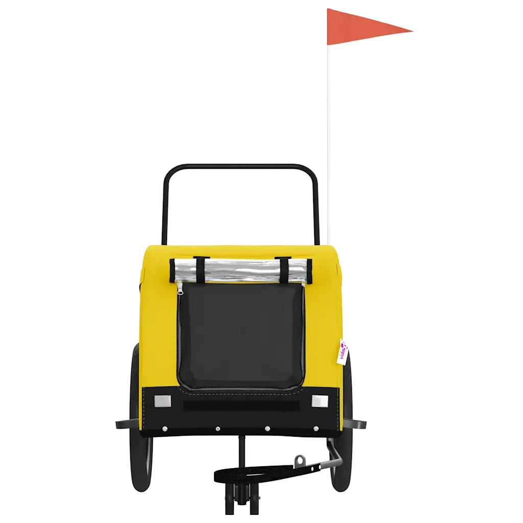 Rimorchio da Bici per Animali Giallo e Nero Oxford e Ferro CFW4590518