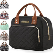 Borsa isolata per pasti per adulti - contenitore di pranzo per donne e uomini borsa portatile (oro nero)