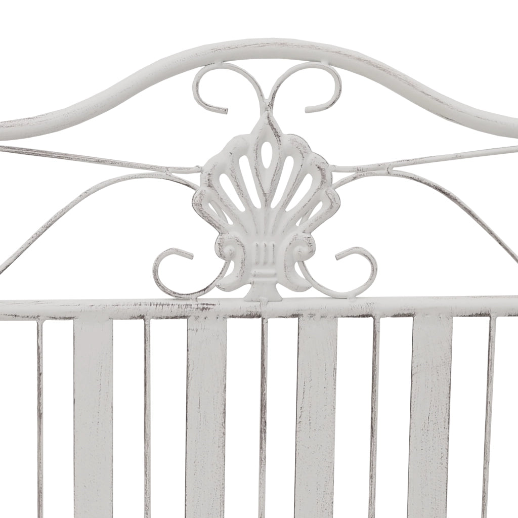 Panchina Bianca Metallo 103.5 x 59 x 89 cm Durevole