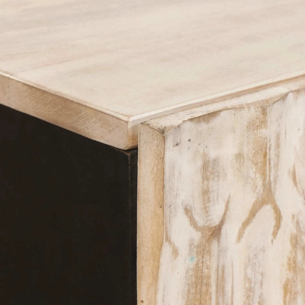 Credenza con Cassetto-Buffet-Armadio da cucina Finitura Bianco Lavato 60 x 33,5 x 100 cm