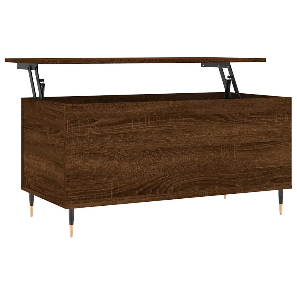Tavolino Salotto Rovere Marrone 90x44,5x45 cm Legno Multistratocod mxl 126730