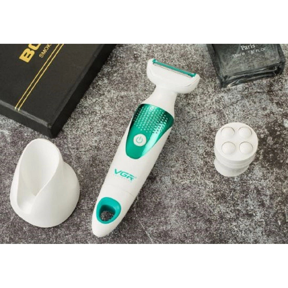 Trade Shop - Depilatore 5in1 Epilatore Elettrico Donna Batteria Testine Intercambiabili V-720 -