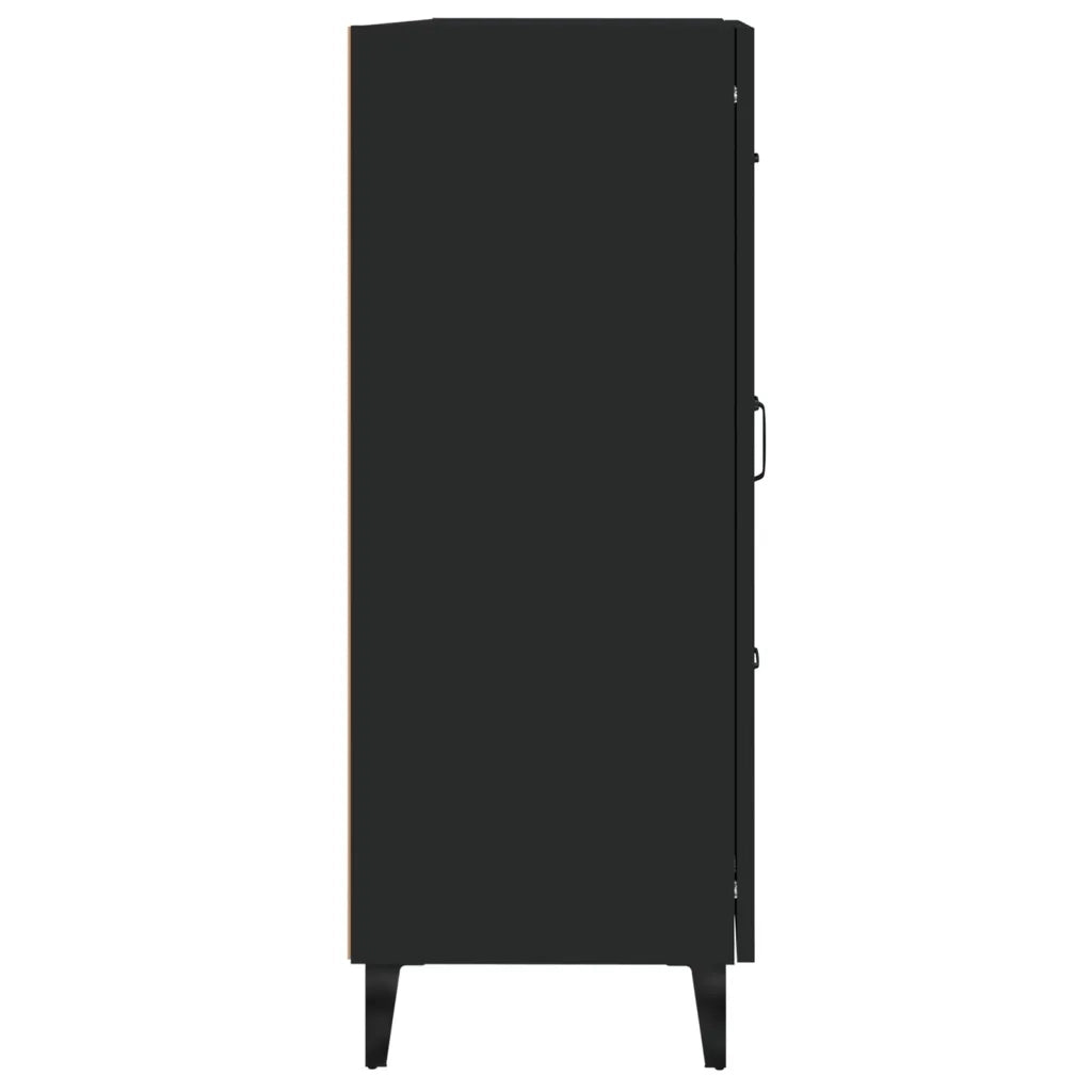 Credenza-Buffet-Armadio da cucina Nera 69,5x34x90 cm in Legno Multistrato 737806