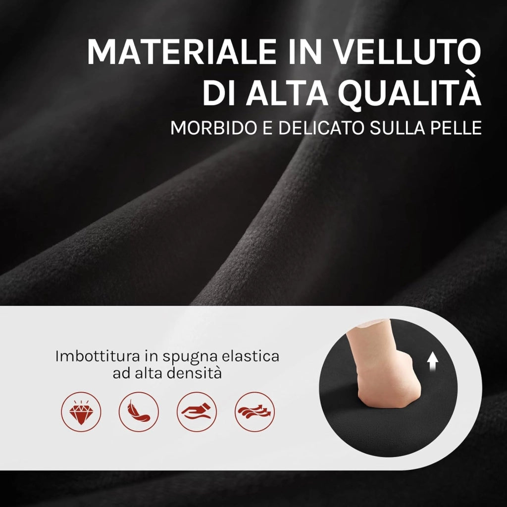 Sgabelli da Cucina Set di 2 Girevoli a 360°, Sgabelli Bar Regolabili in Altezza da 60 a 80,5 cm, con Seduta in Velluto per Sala da Pranzo, Soggiorno, Bar, Nero, BH302sz-2