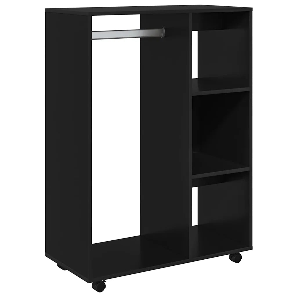 Armadio Nero 80x40x110 cm in Legno Multistrato 808514