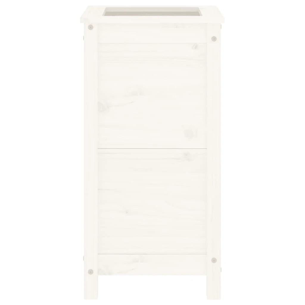 Fioriera rialzata per piante e fiori terrazza giardino 40 x 40 x 78 cm legno massello di pino bianco 02_0037579