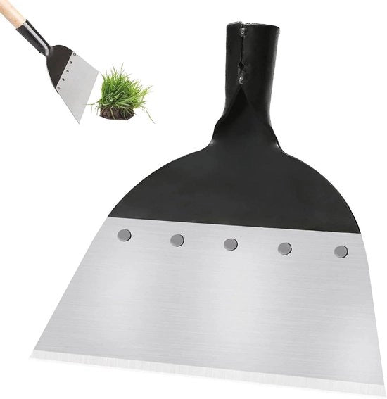 Scopa multifunzionale per giardino - Scopa per piante da esterno - Scopa per giardino in acciaio per esterni - Aiutante per giardino scopa per erbacce - Scopa per piante - Scopa per neve - 21 x 25 cm senza manico