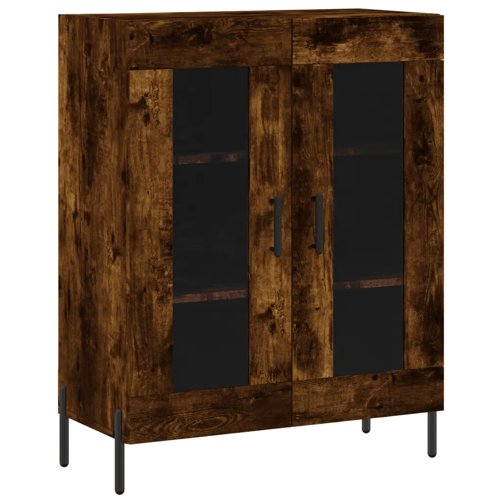 Credenza Rovere Fumo 69,5x34x90 cm in Legno Multistrato 827801