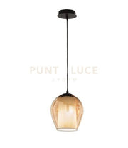 SOSPENSIONE BONNIE 1 VETRO AMBRA 1 LUCE ATTACCO E27 D.20CM H.24CM