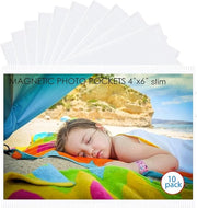 Decalcomanie magnetiche premium senza cornice, 10 pezzi, 10 x 15 cm, per foto 10 x 15 cm, per uso in frigoriferi
