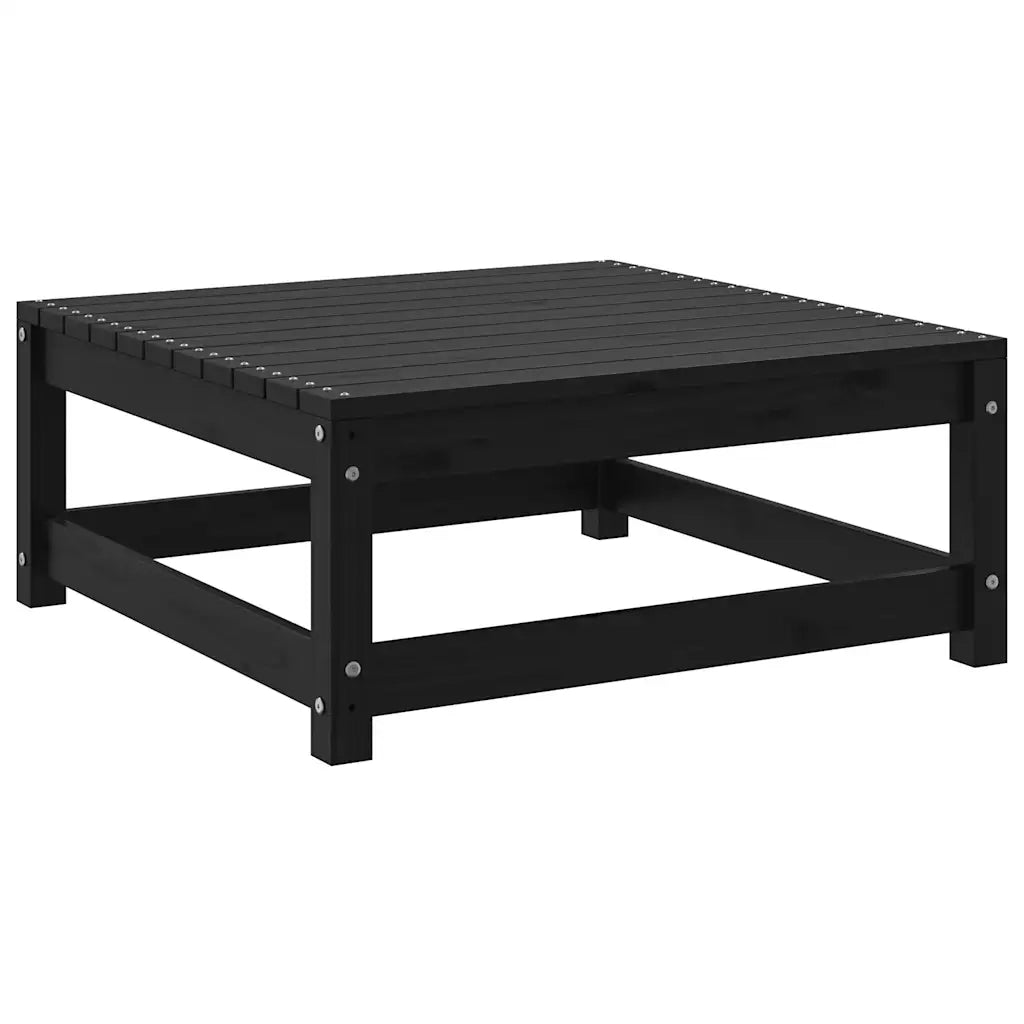 Set Divani da Giardino 2 pz con Cuscini Massello di Pino Nero 805754