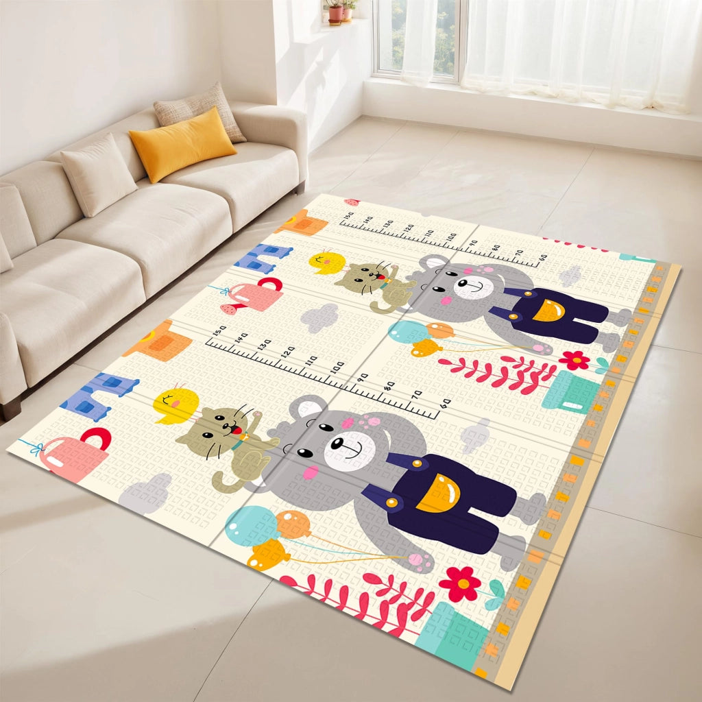 Tappeto Gioco Bambini Neonati - Pieghevole, Reversibile, Impermeabile 180x150x1cm FD029